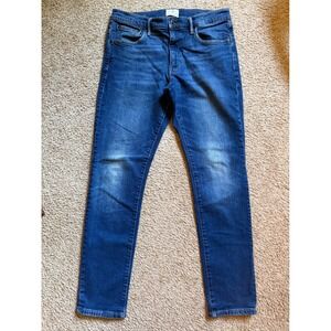 Mutual Weave The Slim Mens Medium Wash Blue Denim Jeans 33x32 Slim Fit Pants